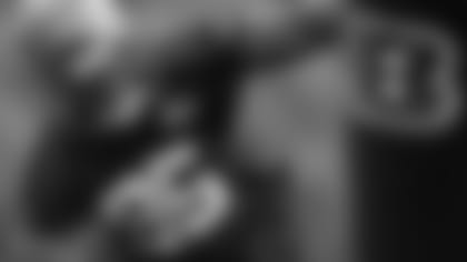 Renell Wren works one of his first NFL bags.