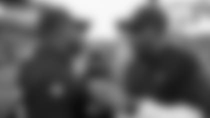 Vance Joseph (left) got his first win over old boss Marvin Lewis.