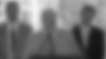 Back in the day, Bengals defensive coordinator Mark Duffner and head coach Dick LeBeau flank president Mike Brown.