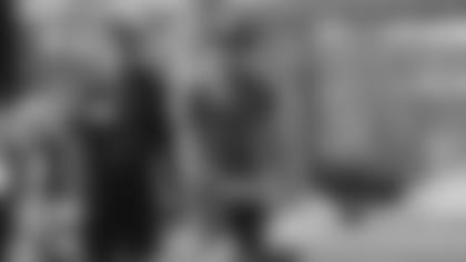 Zac Taylor (left) and Andy Dalton in their first practice.