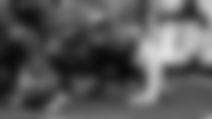 Chris Worley eyes the ball during a pre-season game.