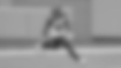 Cornerback William Jackson III races down field after a pass breakup against the Miami Dolphins on Sunday, Dec. 6, 2020.