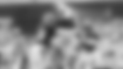 Tyler Boyd (middle) made this catch for a TD in seven-on-seven despite tight coverage by cornerback Tony McRae (left).