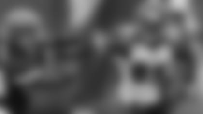 Cincinnati Bengals wide receiver Chad Johnson (85) with a stiff arm on Cleveland Browns defensive back Daven Holly (39) during the fourth quarter of their NFL football game in Cleveland on Sunday, Nov. 26, 2006.