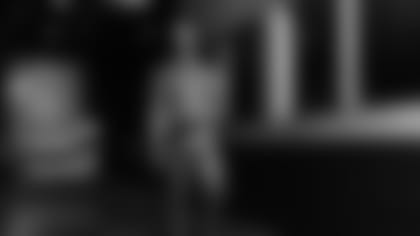 Joe Mixon arrives for Sunday's game.