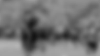 The defense had the final say Saturday. Here linebacker Jordan Evans (50) closes in.