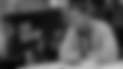 Cincinnati Bengals head coach Zac Taylor speaks to the media during the NFC/AFC coaches breakfast during the annual NFL football owners meetings, Tuesday, March 26, 2019, in Phoenix. (AP Photo/Matt York)