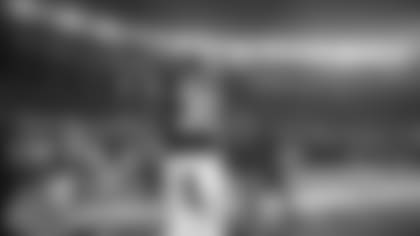 Jessie Bates III salutes the record crowd.