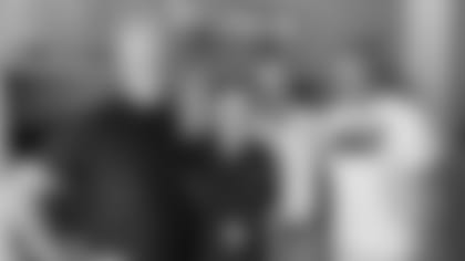 Geoff Hobson with Boomer Esiason, Dan Hoard and Dave Lapham