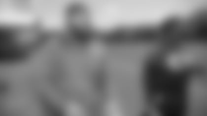 Star Lotulelei (98) and Jerry Hughes (55). Buffalo Bills minicamp. June 15, 2021. Photo by Bill Wippert