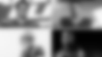 Sam Darnold (top left; AP - Julio Cortez), Josh Allen (top right), Jarrett Stidham (bottom left; AP - Ben Liebenberg), Tua Tagovailoa (bottom right; AP - Todd Rosenberg).