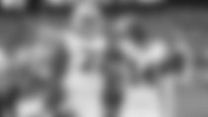 Dion Dawkins (73), Stefon Diggs (14). Buffalo Bills vs New York Jets at MetLife Stadium, November 14, 2021. Photo by Bill Wippert