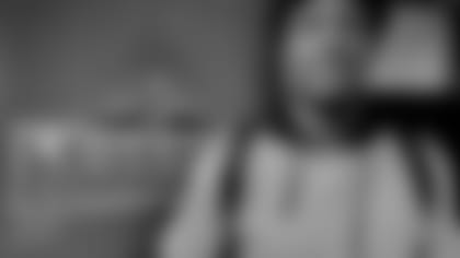 Bills Legend Stevie Johnson attends the NFL Legends Community Coaching Clinic in Indianapolis.