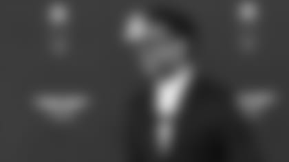 IMAGE DISTRIBUTED FOR NFL - Stefon Diggs arrives the 9th Annual NFL Honors at the Adrienne Arsht Center in Miami on Saturday, Feb. 1, 2020. (Joy Asico/AP Images for NFL)