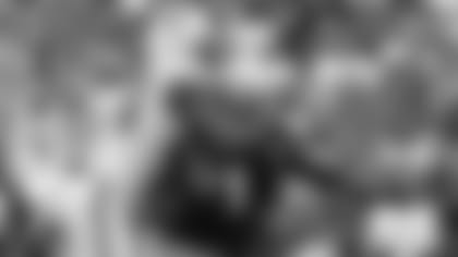 Mario Williams records one of his team record 4.5 sacks against Cam Newton in 2013.