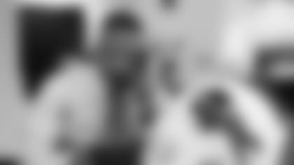 Terrance Gray in the Buffalo Bills Draft Room during Round 1 of the 2022 NFL Draft at One Bills Drive on April 28, 2022.
Photo by Bill Wippert