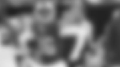 Buffalo Bills cornerback Kevin Johnson (36) touchdown Buffalo Bills at Carolina Panthers, August 16, 2019 at Bank of America Stadium.  
Photo by Bill Wippert