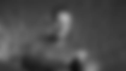 Wide receiver Cole Beasley poses in Bills gear during his first visit to One Bills Drive