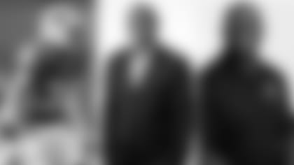 Bills cornerback Ryan Lewis (left), Will Lewis center), Ryan's father and general manager of the Memphis Express, and Tim Lewis, Ryan's uncle and head coach of the Birmingham Iron.