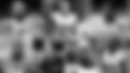 Mitch Morse (top left), Cole Beasley (top middle), Jon Feliciano (top right), Frank Gore (bottom left), Tyler Kroft (middle left), Ty Nsekhe (middle right), John Brown (bottom right).