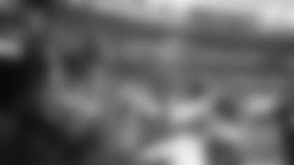 Buffalo Bills' Stefon Diggs celebrates with fans after an NFL football game against the New York Jets, Sunday, Nov. 14, 2021, in East Rutherford, N.J. (AP Photo/Frank Franklin II)