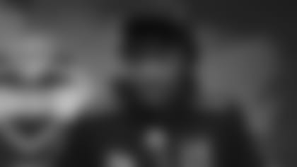 Clemson wide receiver Tee Higgins speaks to the media during the 2020 NFL Scouting Combine, Tuesday, Feb. 25, 2020 in Indianapolis. (Aaron Doster/NFL)