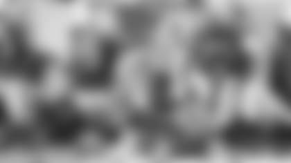 Buffalo Bills tight end Lee Smith (85) celebrates his touchdown during the Buffalo Bills vs Tennessee Titans game, October 6, 2019 at Nissan Stadium.  
Photo by Bill Wippert