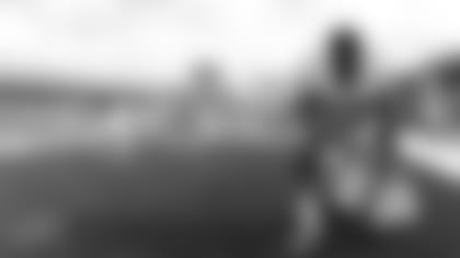 Isaiah McKenzie, 19, and others take a knee to reflect before the Buffalo Bills vs Washington Redskins game at New Era Field on November 3, 2019. Photo by Craig Melvin