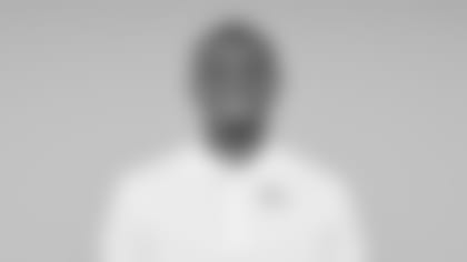 This is a 2023 photo of Favian Upshaw of the Denver Broncos NFL football team.  This image reflects the Denver Broncos active roster as of June 12, 2023 when this image was taken.  (AP Photo)