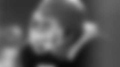 Cleveland Browns guard Joe DeLamielleure (64) looks to block during an NFL game against the Los Angeles Rams at Anaheim Stadium, Oct. 4, 1981. The Rams defeated the Browns 27-16. (AP Photo/NFL Photos)