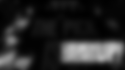 A general view of the draft stage in Tampa Bay Buccaneers colors and logos during to the 2019 NFL football draft on Friday, April 26, 2019 in Nashville, Tenn. (Aaron M. Sprecher via AP)