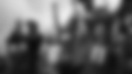 TAMPA, FL - AUGUST 28, 2018 - Fans during a fan photoshoot at Raymond James Stadium in Tampa, FL. Photo By Kyle Zedaker/Tampa Bay Buccaneers