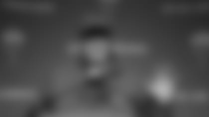 Arizona Cardinals head coach Bruce Arians gestures as he speaks at a press conference after an NFL football game against Los Angeles Rams at Twickenham Stadium in London, Sunday Oct. 22, 2017. The Rams won the match 33-0. (AP Photo/Matt Dunham)