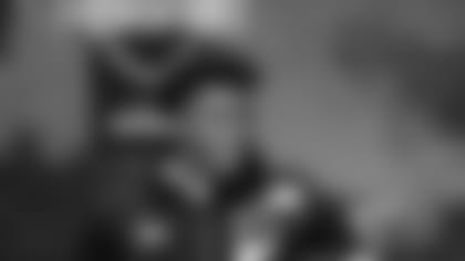 Wisconsin running back Jonathan Taylor speaks during a press conference at the NFL football scouting combine in Indianapolis, Wednesday, Feb. 26, 2020. (AP Photo/Charlie Neibergall)