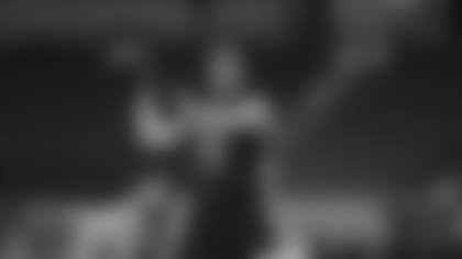 Utah St. quarterback Jordan Love throws a pass during the 2020 NFL Scouting Combine, Thursday, Feb. 27, 2020 in Indianapolis. (Ben Liebenberg/NFL)