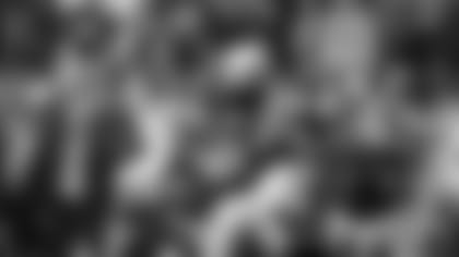 Wide receiver Larry Fitzgerald hauls in a 41-yard pass that jump-started the Cards' offense during Saturday night's 33-13 playoff win in Carolina.