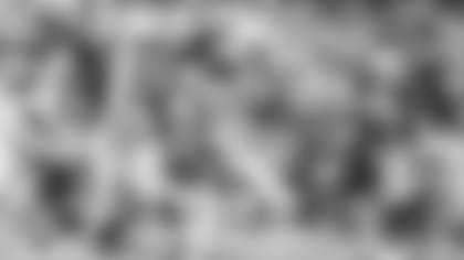 Running back James Conner (6) scores a touchdown earlier this season against the Rams, much to the delight of guard Max Garcia (73).