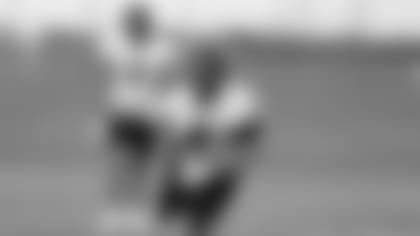 New Cardinals tight end Bernhard Seikovits runs with the ball during workout drills while training at IMG Academy in Florida.