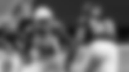 D.J. Humphries played well in his first career start at left tackle against the Falcons on Sunday.