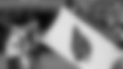 Jason Taylor (wearing the 21 jersey) and wife Mandy (11) help carry out a Cardinals flag during season-opening introductions Sunday at University of Phoenix Stadium.