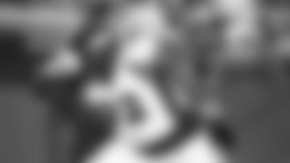 Then-Broncos defensive tackle Zach Kerr dabs to celebrate a sack against the Cardinals in 2018.