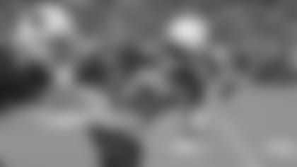 CB Tramaine Brock in coverage on the first day of training camp.