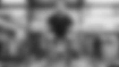 Cardinals defensive lineman J.J. Watt works out wearing a pair of his new Pat Tillman-inspired shoes.