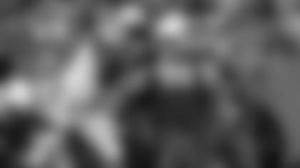 Defensive end J.J. Watt battles at the line of scrimmage during Sunday's game against the Panthers.