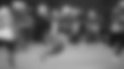 Running back Darrel Williams breaks off a run during a recent practice.