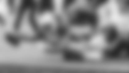 WR Larry Fitzgerald scores a touchdown against the Seahawks.