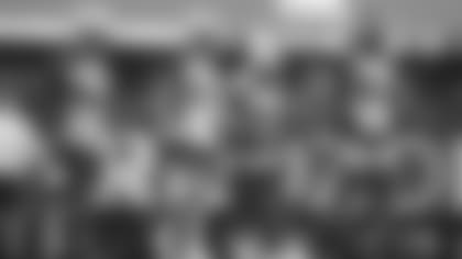 Outside linebackers Victor Dimukeje (52), Cameron Thomas (97), Myjai Sanders (41) and Devon Kennard (42) at a recent camp practice.