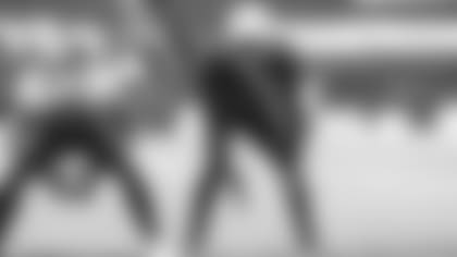 Safety Deionte Thompson at the line of scrimmage before a play in Seattle last week.