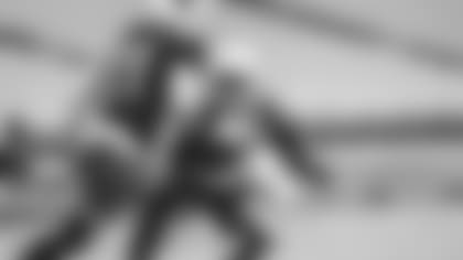 CB Byron Murphy covers WR Larry Fitzgerald during a recent training camp practice.