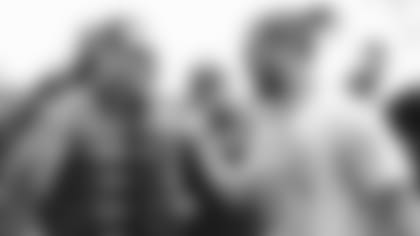 Arizona Cardinals quarterback Kyler Murray (1) is honored at the University of Oklahoma Spring Game for his Heisman-winning season on Saturday, April 22, 2023 in Norman, OK.